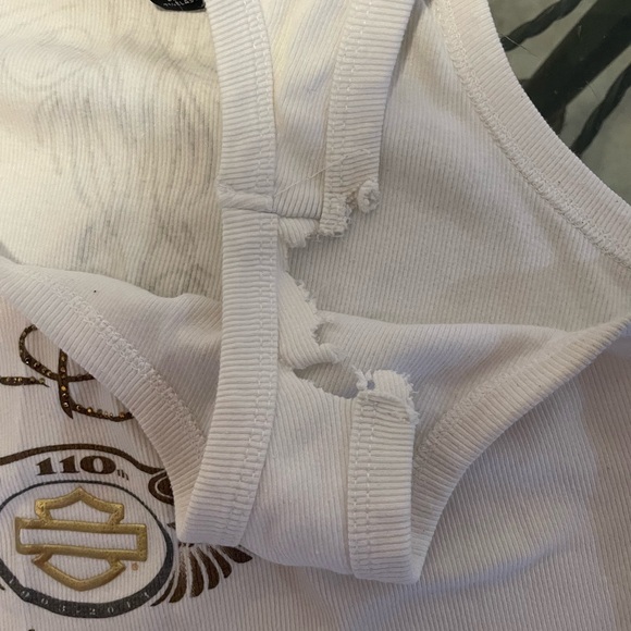 Harley-Davidson Cream Tank Top with Winged Logo - Picture 3 of 5